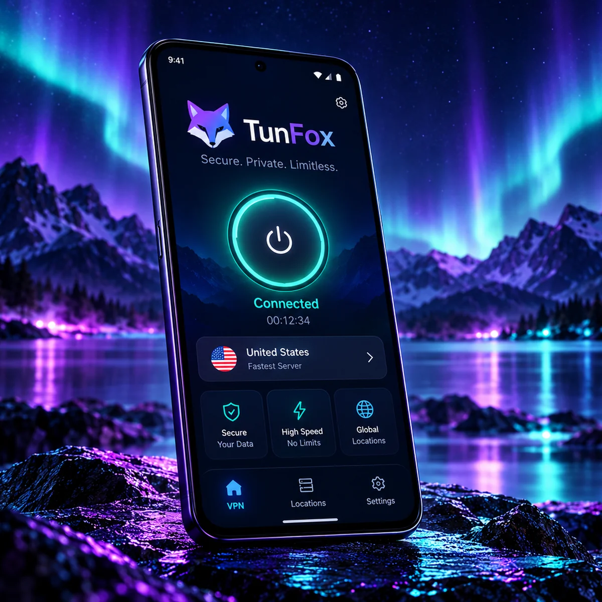 TunFox Android application interface